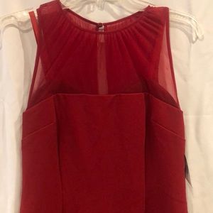 New Marciano Sheer Crepe Office Work Knee Long Dress M 6